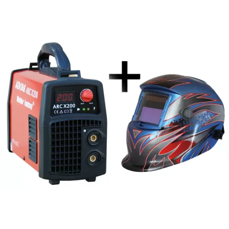 Spawarka ARC MMA ADORE X/200 IGBT Welder Fantasy + przyłbica samościemniająca 3035/S