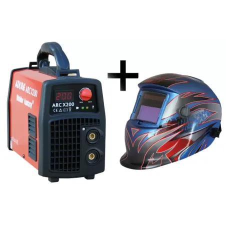 Spawarka ARC MMA ADORE X/200 IGBT Welder Fantasy + przyłbica samościemniająca 3035/S