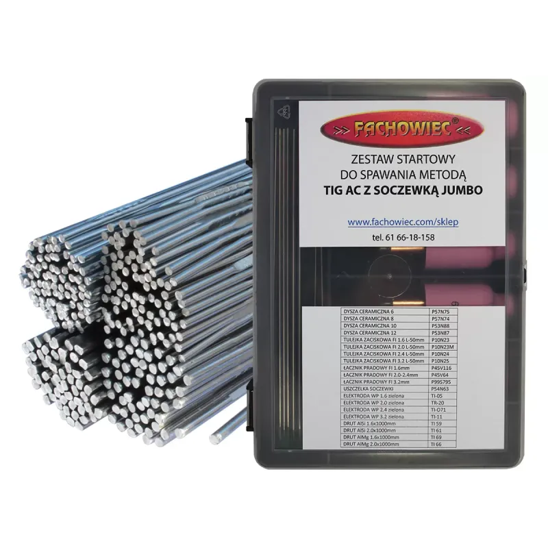 Zestaw startowy do spawania TIG AC soczewka JUMBO