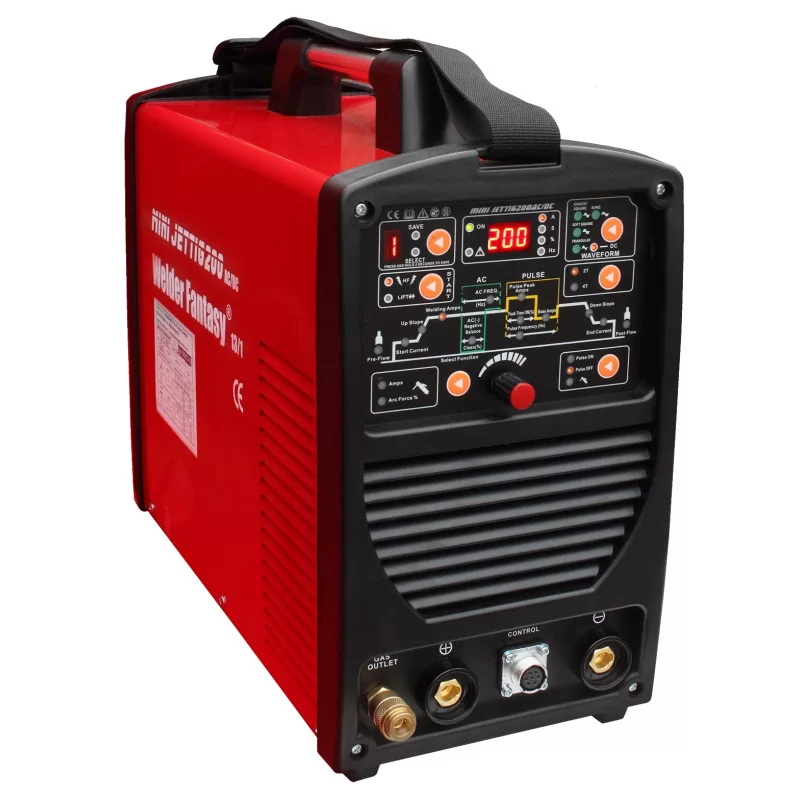 Spawarka inwertorowa MINI JET TIG AC/DC 200 IGBT Welder Fantasy+ uchwyt Parker