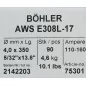 Bohler MMA elektroda spawalnicza chromowo-niklowa 308L 4.0x350/4.6paczka/18.4karton (cena za 1 paczkę)