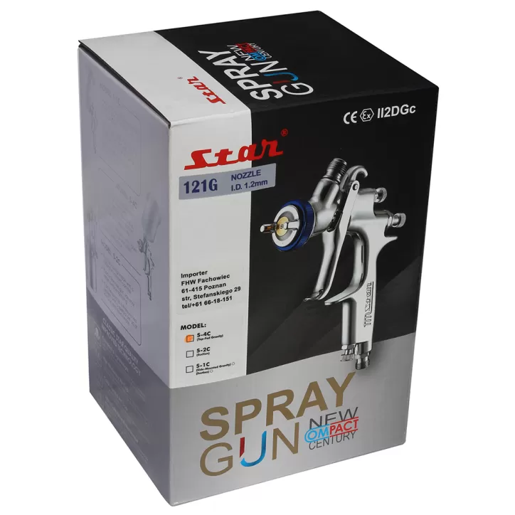 Pistolet lakierniczy STAR S-4C 121G 1.2mm Pistolet lakierniczy STAR S-4C 121G 1.2mm