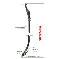 TIG UCHWYT SPAWALNICZY PARKER SUREGRIP SGT26 FLEX PKG X 8m
