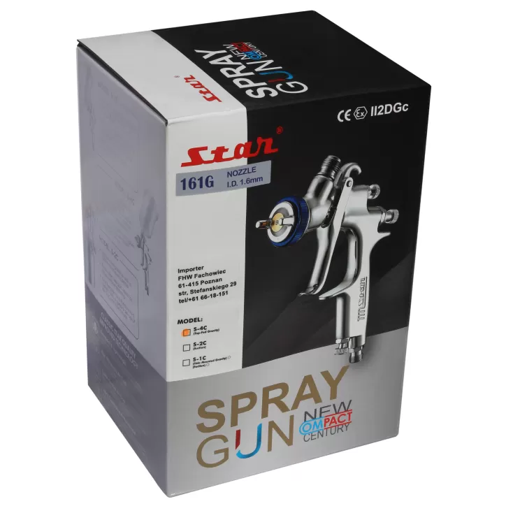 Pistolet lakierniczy STAR S-4C 161G 1.6mm Pistolet lakierniczy STAR S-4C 161G 1.6mm