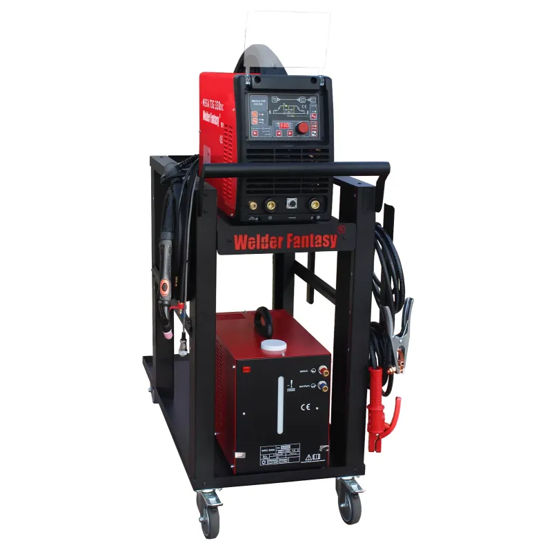 Spawarka inwertorowa MegaTig 330DC Uchwyt SGT18SC 4m+Chłodnica+Wózek Spawarka inwertorowa MegaTig 330DC Uchwyt SGT18SC 4m+Chłodnica+Wózek