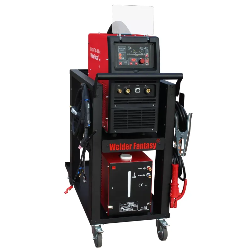 Spawarka inwertorowa MegaTig 400DC Uchwyt T5W 4m+Chłodnica+Wózek Spawarka inwertorowa MegaTig 400DC Uchwyt T5W 4m+Chłodnica+Wózek