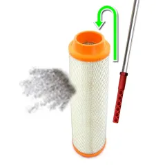 Pistolet do dmuchania oraz czyszczenia wkładów filtrów przemysłowych 1m 'PROFI 40' dysza kątowa