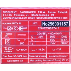 Przecinarka plazmowa HEFTY II 60 Welder Fantasy