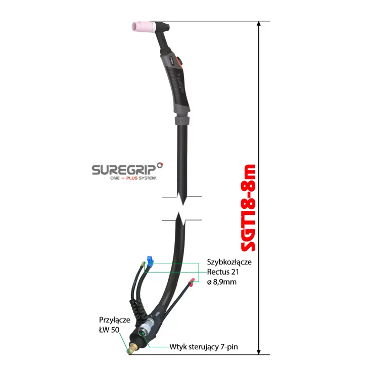 TIG UCHWYT SPAWALNICZY PARKER SUREGRIP SGT18SC PKG X 8m C/W TIG UCHWYT SPAWALNICZY PARKER SUREGRIP SGT18SC PKG X 8m C/W