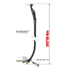 TIG UCHWYT SPAWALNICZY PARKER SUREGRIP SGT18 FLEX PKG X 8m