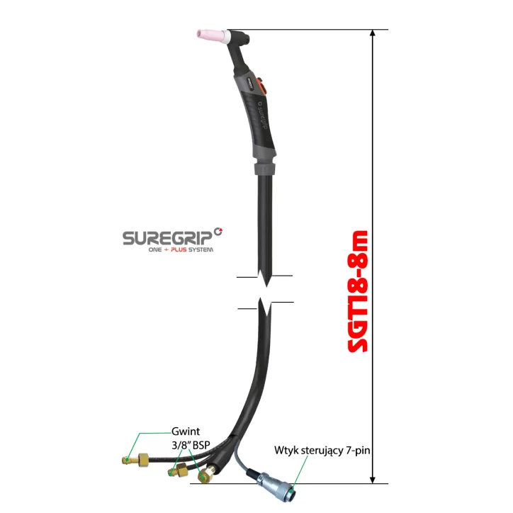 TIG UCHWYT SPAWALNICZY PARKER SUREGRIP SGT18 FLEX PKG X 8m TIG UCHWYT SPAWALNICZY PARKER SUREGRIP SGT18 FLEX PKG X 8m