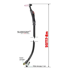 TIG UCHWYT SPAWALNICZY PARKER SUREGRIP SGT17 FLEX PKG X 8m