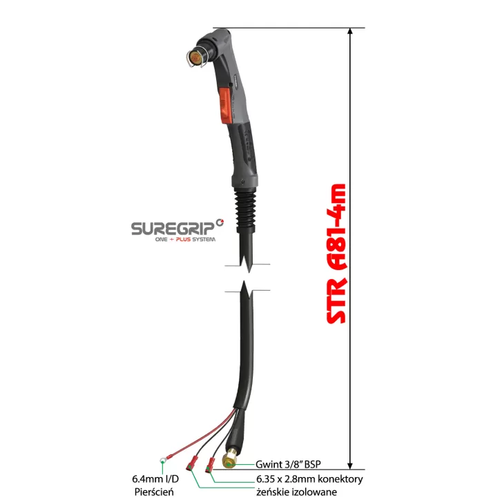 PLAZMA UCHWYT PLAZMOWY PARKER TRF A81 SUREGRIP 4m PLAZMA UCHWYT PLAZMOWY PARKER TRF A81 SUREGRIP 4m