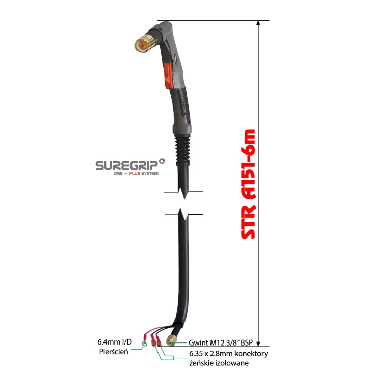 PLAZMA UCHWYT PLAZMOWY PARKER TRF A151 SUREGRIP 6m PLAZMA UCHWYT PLAZMOWY PARKER TRF A151 SUREGRIP 6m