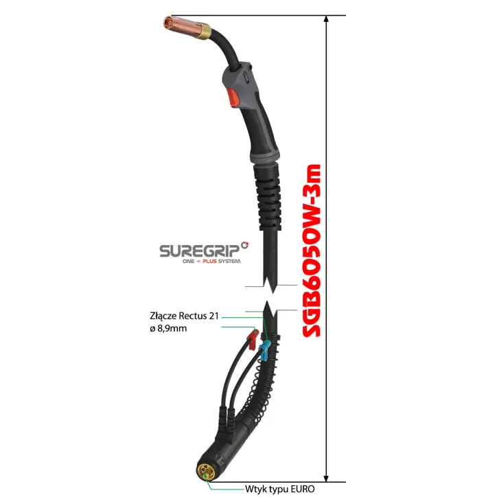 MIG UCHWYT SPAWALNICZY PARKER SUREGRIP ERGO 6050 PAK X 3m