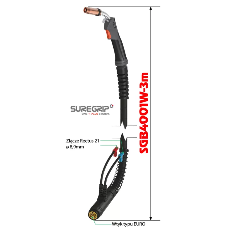 MIG UCHWYT SPAWALNICZY PARKER SUREGRIP ERGO 4001W PAK X 3m MIG UCHWYT SPAWALNICZY PARKER SUREGRIP ERGO 4001W PAK X 3m