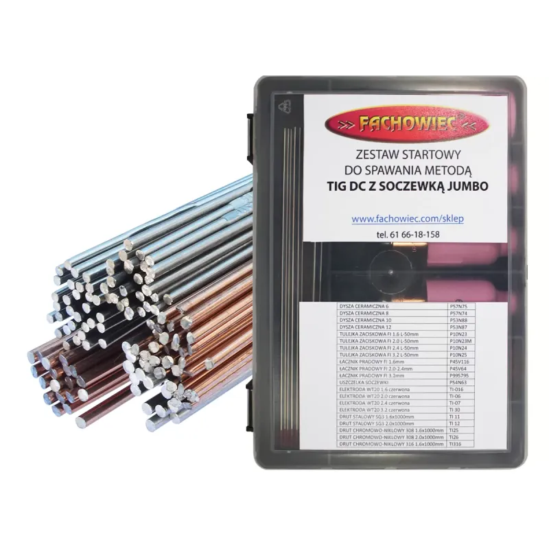 Zestaw startowy do spawania TIG DC soczewka JUMBO
