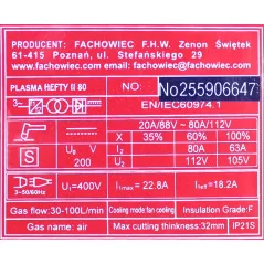 Przecinarka plazmowa HEFTY II 80 Welder Fantasy