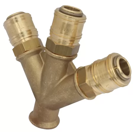 Rozdzielacz trójnik GAV 3x szybkozłącze 1x3/8" W