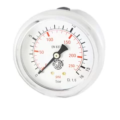 Manometr 63mm GLICERYNA 1/4" TYLNY 16bar