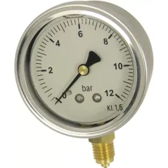 Manometr 63mm 1/4" DOLNY 0-6 bar gliceryna