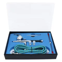 Aerograf BD130-KIT 0.2/0.3/0.5mm czarny 8ml regulacja + osprzęt