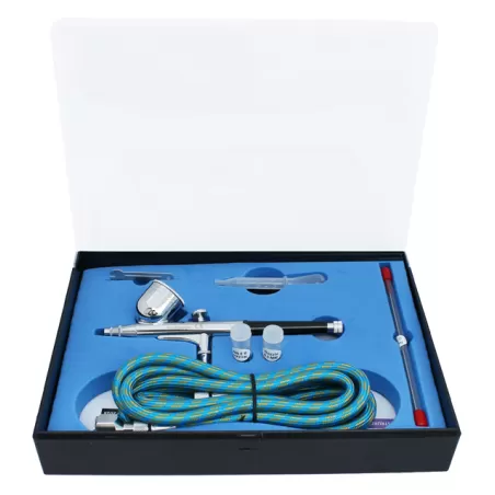 Aerograf BD130-KIT 0.2/0.3/0.5mm czarny 8ml regulacja + osprzęt