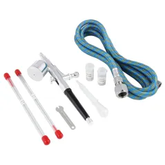 Aerograf BD130-KIT 0.2/0.3/0.5mm czarny 8ml regulacja + osprzęt