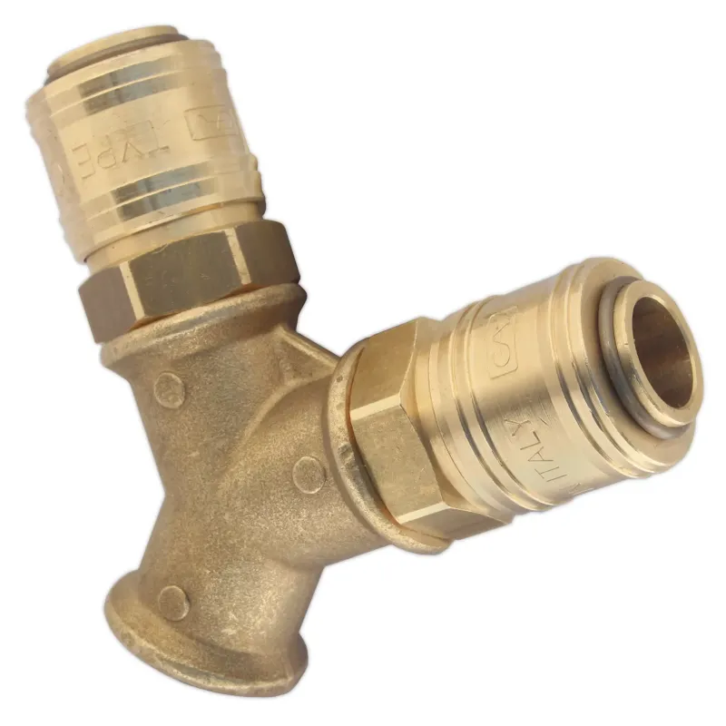 Rozdzielacz dwójnik GAV 2x szybkozłącze 1x3/8" W