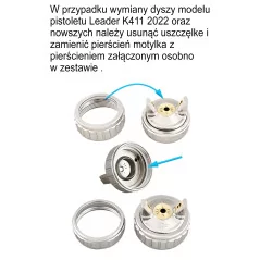 Zestaw dysz do pistoletu lakierniczego LEADER LVLP 2.5mm MODEL 1999-2021