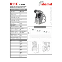 Agregat sprężarkowy SHAMAL K11C 1.5 kW