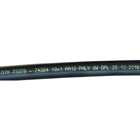 Przewód Nylon JG PA12 10x8 czarny ZAKUP TYLKO PO 100M