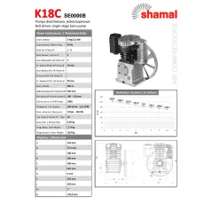 Agregat sprężarkowy SHAMAL K18C 2.2-3 kW
