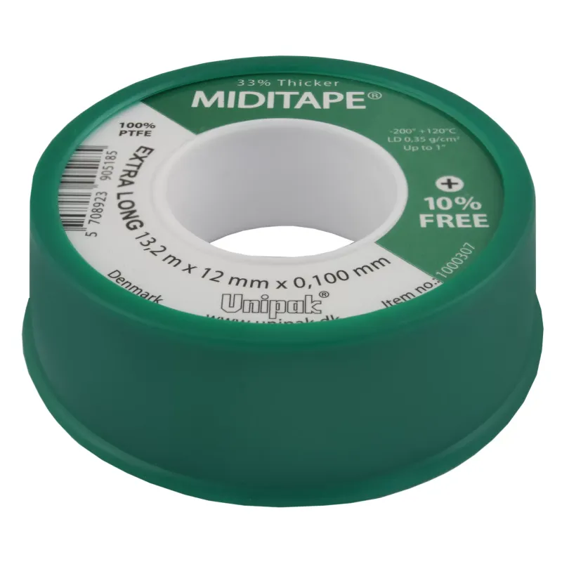 Taśma teflonowa 12m x 12mm x 0.1mm MIDITAPE