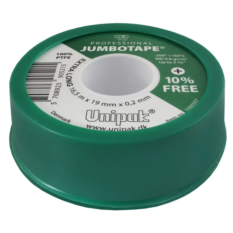 Taśma teflonowa 15m x 19mm x 0.2mm JUMBOTAPE Taśma teflonowa 15m x 19mm x 0.2mm JUMBOTAPE