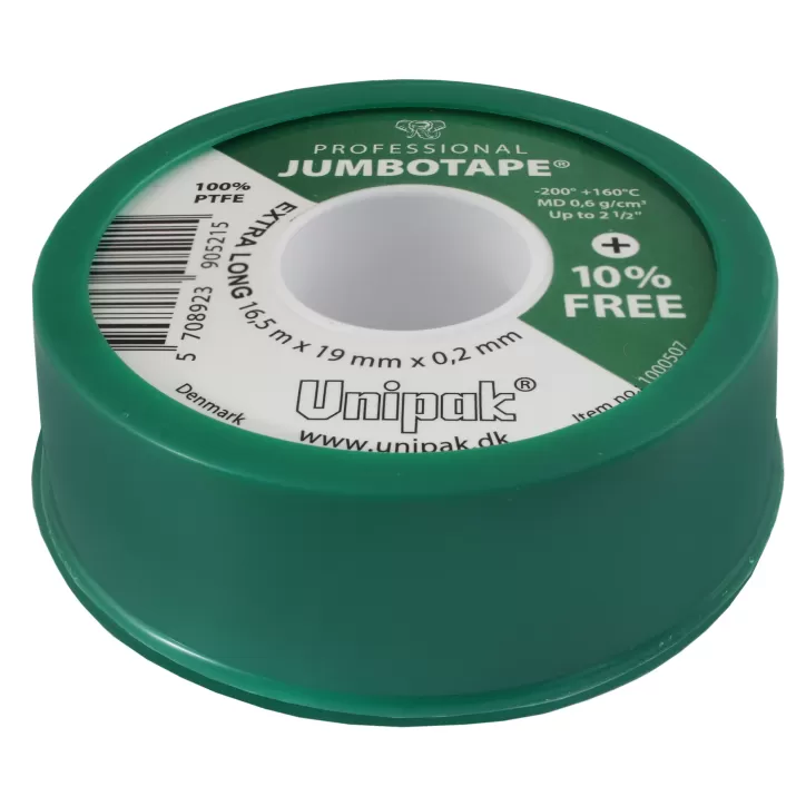 Taśma teflonowa 15m x 19mm x 0.2mm JUMBOTAPE Taśma teflonowa 15m x 19mm x 0.2mm JUMBOTAPE