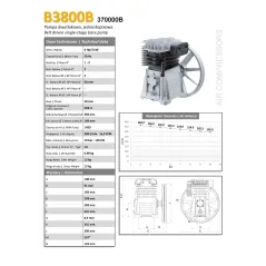 Agregat sprężarkowy SHAMAL SB38C /PA1405 480 l/min 3.0 kW
