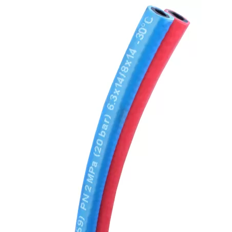 Wąż spawalniczy TWIN tlen 6,3mm - acetylen 8mm EN559 20BAR