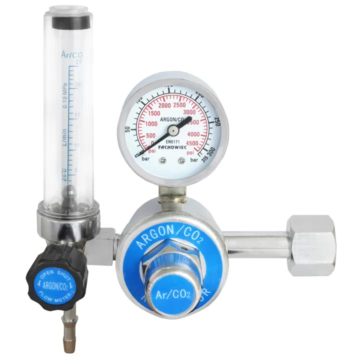 Reduktor butlowy CO2/Argon MINI z rotametrem FACHOWIEC Reduktor butlowy CO2/Argon MINI z rotametrem FACHOWIEC