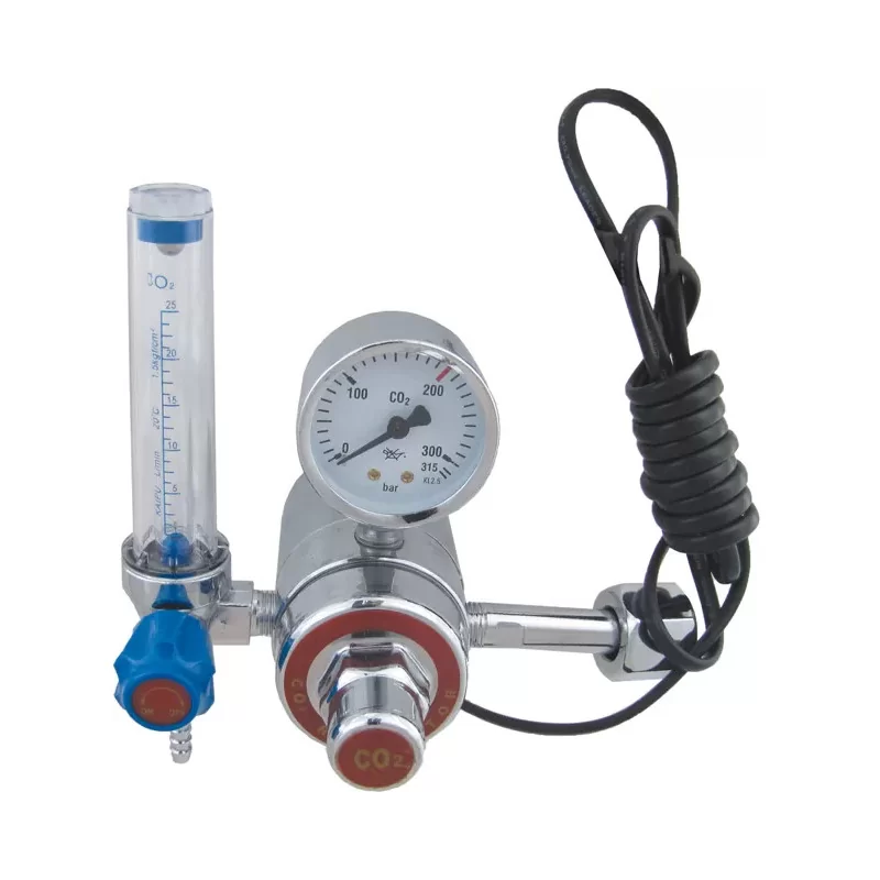 Reduktor butlowy CO2 MINI rotametr + podgrzewacz 36V