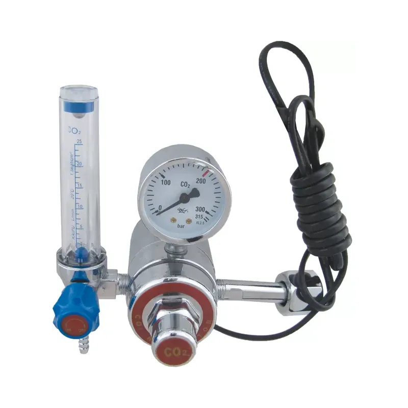 Reduktor butlowy CO2 MINI rotametr + podgrzewacz 36V Reduktor butlowy CO2 MINI rotametr + podgrzewacz 36V