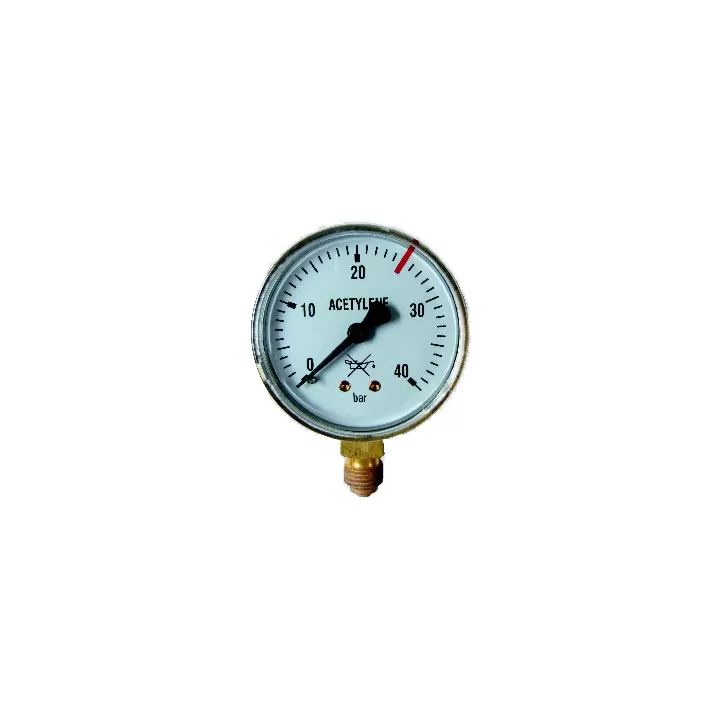 Manometr butlowy acetylen 0-40 bar Manometr butlowy acetylen 0-40 bar