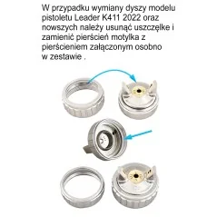 Zestaw dysz do pistoletu lakierniczego LEADER LVLP 1.2mm MODEL 1999-2021