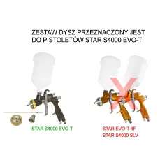 Zestaw dysz do pistoletu lakierniczego STAR EVO-T 1.4mm GOLD 2016