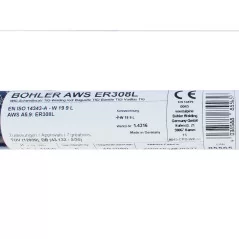 Bohler TIG drut spawalniczy pręt TIG 308L chromowo-niklowy 1.6x1000/opk. 5kg (cena za 1kg)