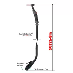 TIG UCHWYT SGT26 FLEX KEMPPI MLS 8m