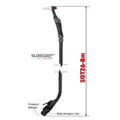 TIG UCHWYT SGT26 FLEX KEMPPI MLS 8m