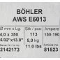 Bohler MMA elektroda spawalnicza rutylowo-celulozowa E6013 RC 4.0x350/5.0paczka/20.0karton (cena za 1 paczkę) Bohler MMA elektroda spawalnicza rutylowo-celulozowa E6013 RC 4.0x350/5.0paczka/20.0karton (cena za 1 paczkę)