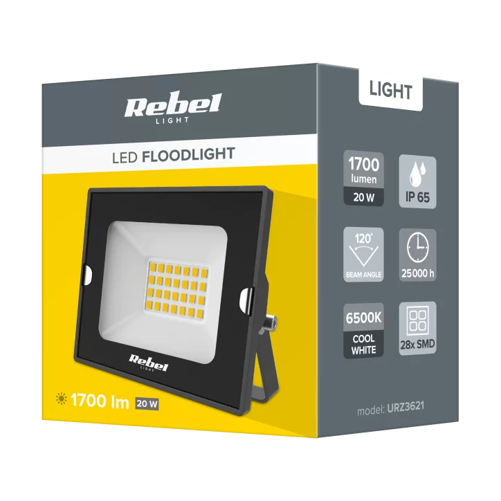 Reflektor led 20W Rebel , 6500K, 230V