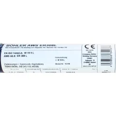 Bohler TIG drut spawalniczy pręt TIG 308L chromowo-niklowy 1.0x1000/opk. 5kg (cena za 1kg)